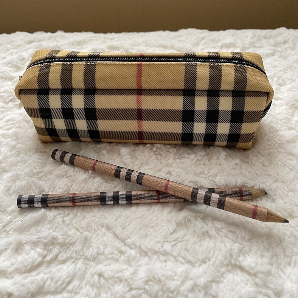 Burberry Make Up - Pencil Case with 2 Pencils. Never used, mint condition.